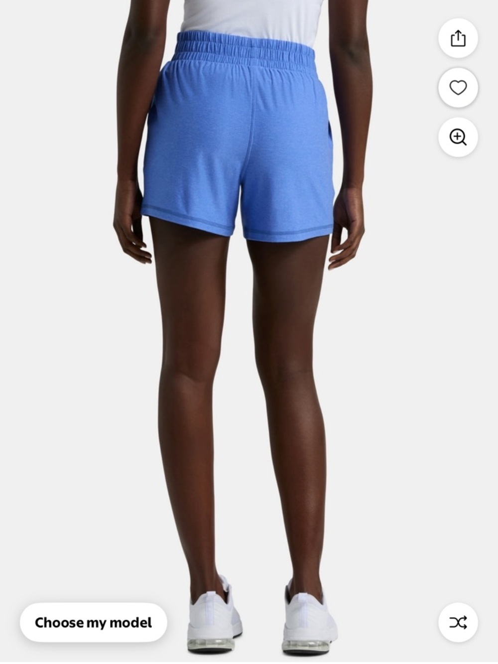 Athletic Works Women's ButterCore Soft Performance Shorts Size L Santorini Blue - Picture 3 of 8